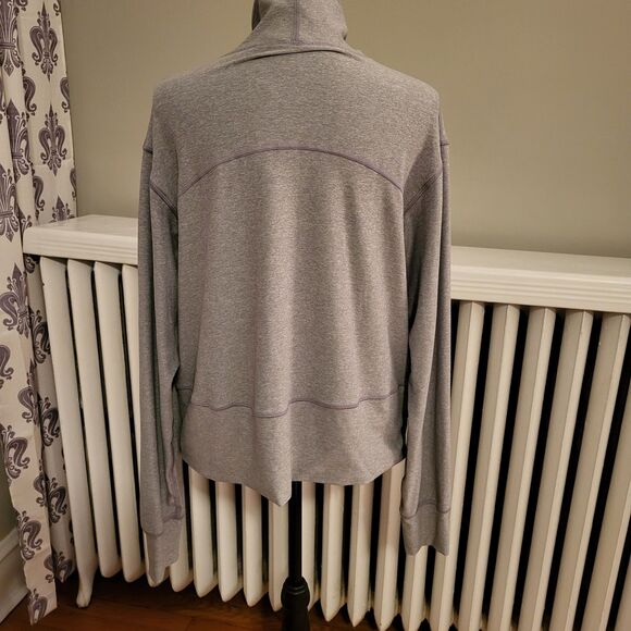 Lululemon Ready to Rulu Heathered Asphalt Grey Pullover Funnel Neck Soft, Sz 8 - Picture 4 of 10